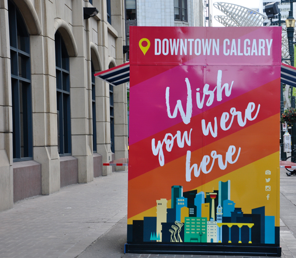 downtown Calgary sign