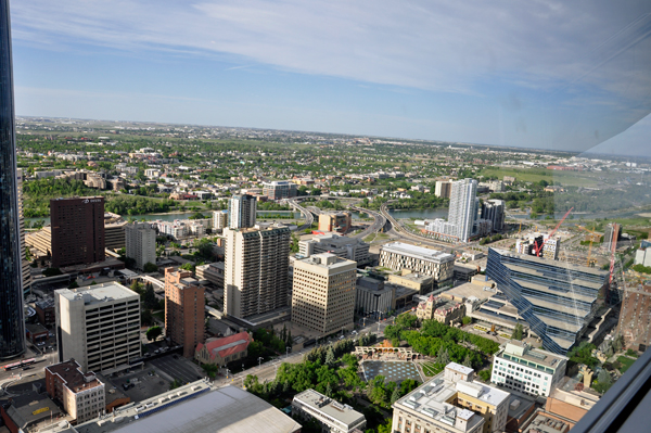 View from the top of the Calgary Tower.