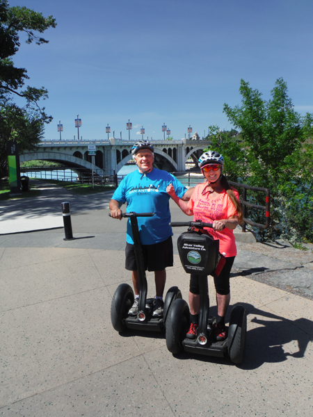 the two RV Gypsies on their Segways in Calgary