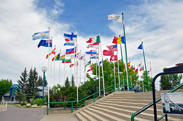 flags at Canada Olympic Park