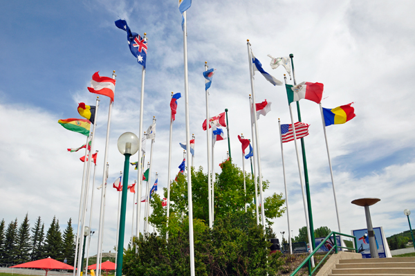 flags at Canada Olympic Park