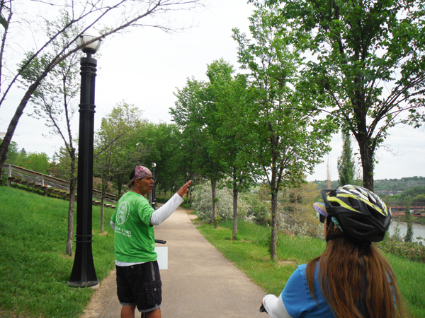 Karen Duqette and Joe, the Segway guide