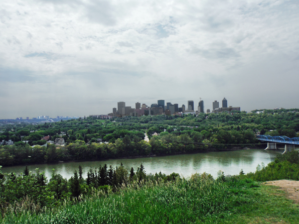 Amazing scenic greenery along the North Saskatchewan River