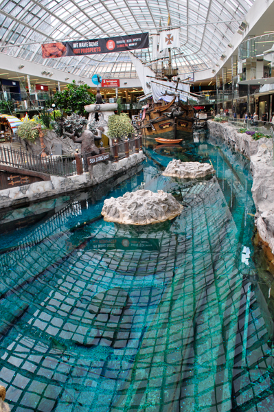 indoor lagoon at the West Edmonton Mall