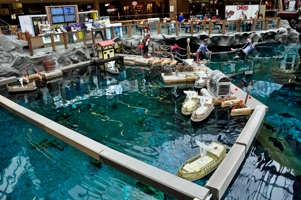 indoor lagoon at the West Edmonton Mall