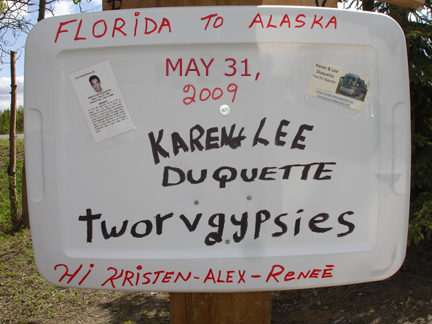 2009 sign of the two RV Gypsies