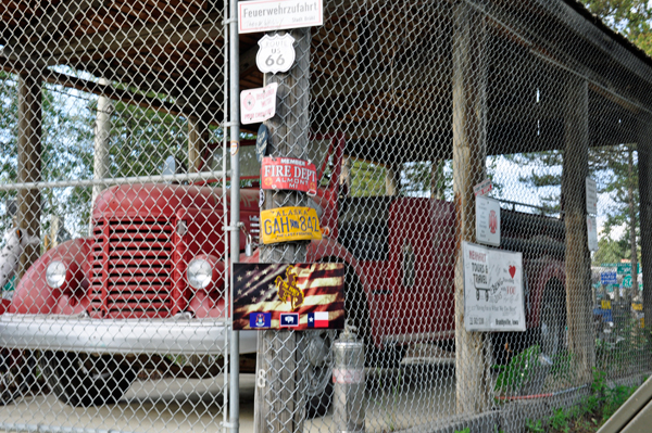 old fire truck at the Sign Post Forestr