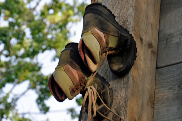 boots at the Sign Post Forest 2016