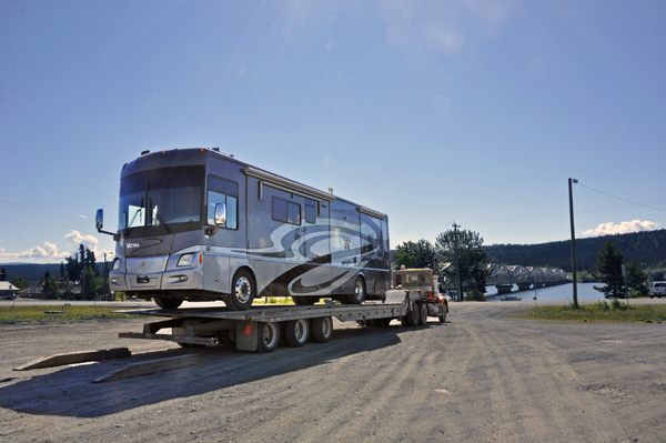 the RV of the two RV Gypsies being towed