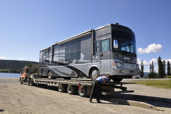 the RV of the two RV Gypsies being towed