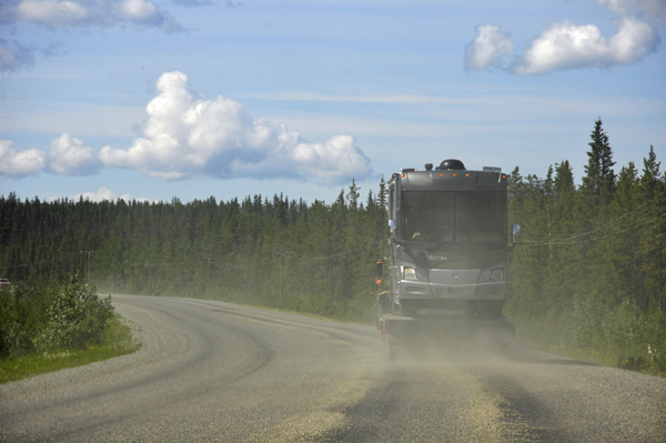 the RV of the two RV Gypsies being towed