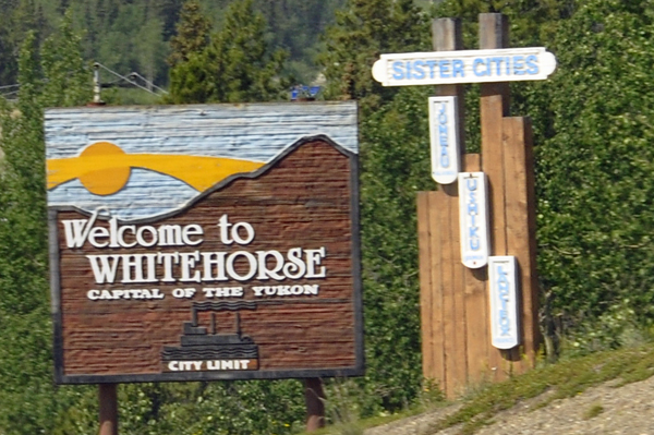 welcome to Whitehorse sign