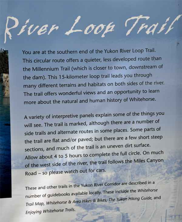 sign about the River Loop Trail