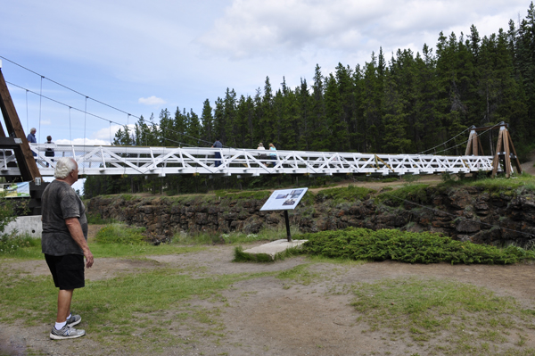 Lee Duquette at the Robert Lowe Suspension Bridge