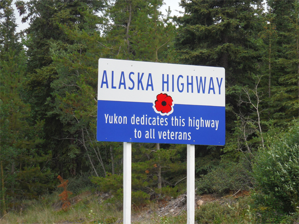 sign- Yukon dedicates highway to veterans