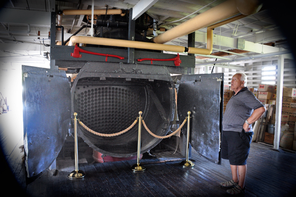 Lee Duquette in the engine room