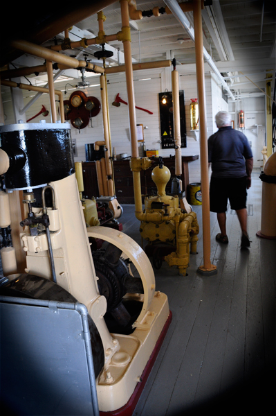 Lee Duquette inside the S.S. Klondike