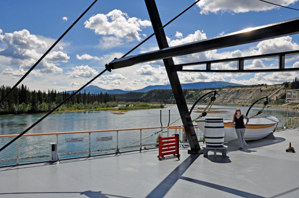 Karen Duquette on the S.S. Klondike