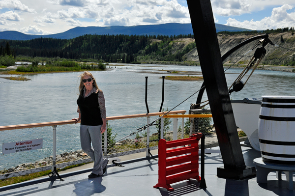 Karen Duquette on the S.S. Klondike