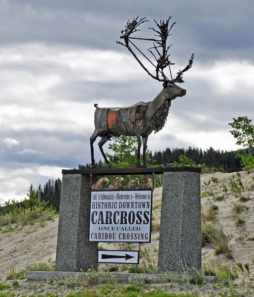Historic Downtown Carcross sign