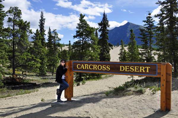 Karen Duquette at  Carcross Desert Dunes