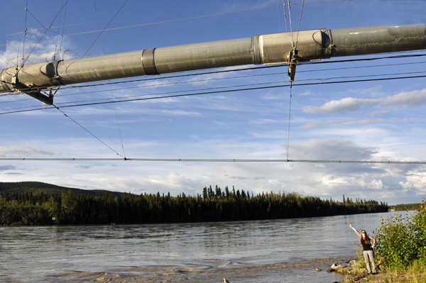 Karen Duquette at the Alaska pipeline in 2016