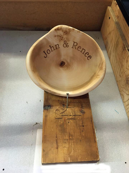 bowl getting lasered