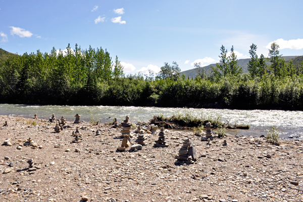 The Kantishna River and cairns