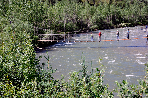 the swinging bridge