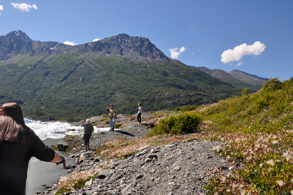 family at Knik Glacier