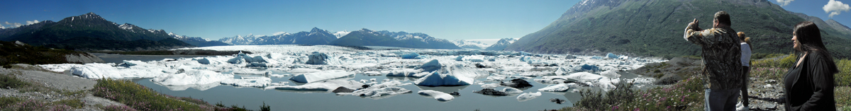 John and Renee admiring Knik Glacier