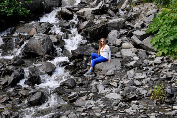 Karen Duquette at Karen, John and Ilse at Horsetail Falls