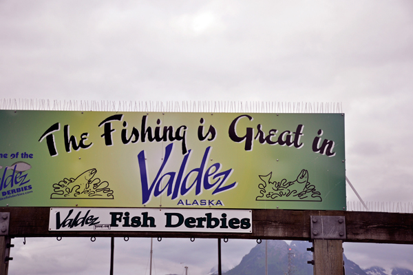 fishing sign in Valdez