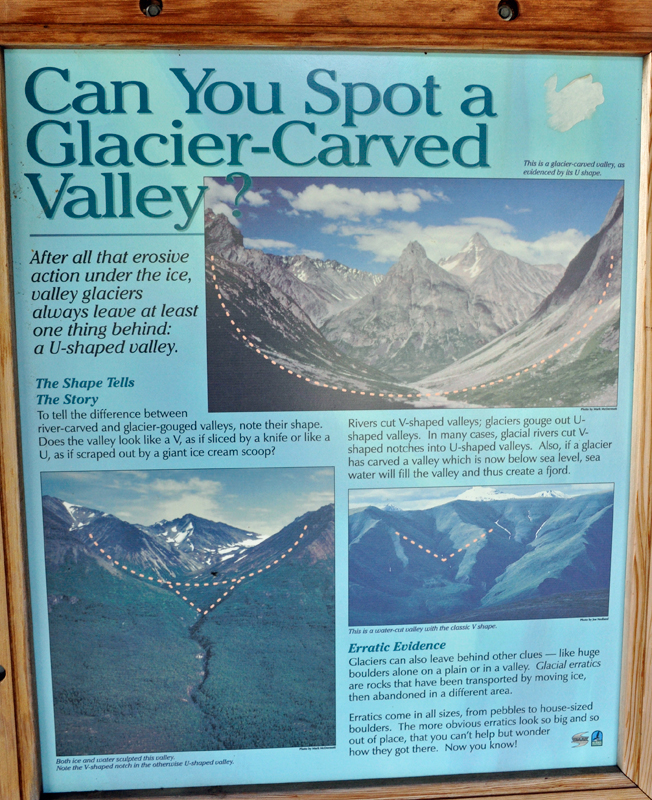 sign about Worthington Glacier