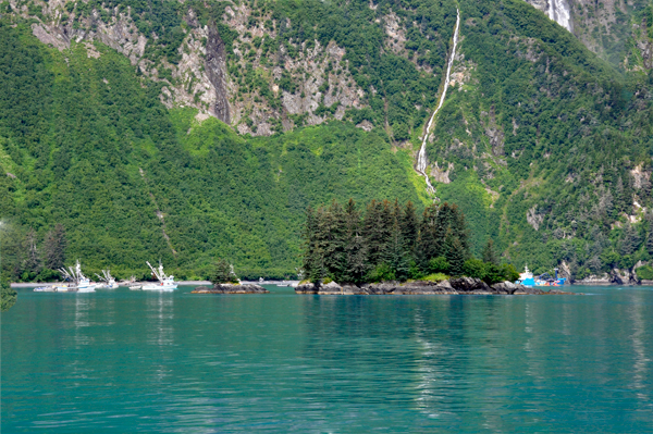 fishing Boats in the harbor inlet