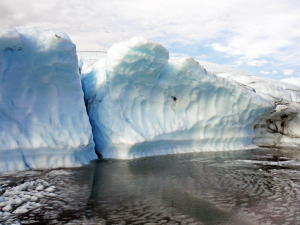 lake and big layer of ice