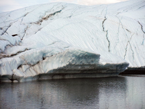 Matanuska Glacier and the lake's reflection