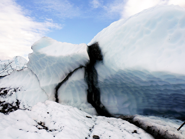 big sheet of ice at Matanuska Glacier