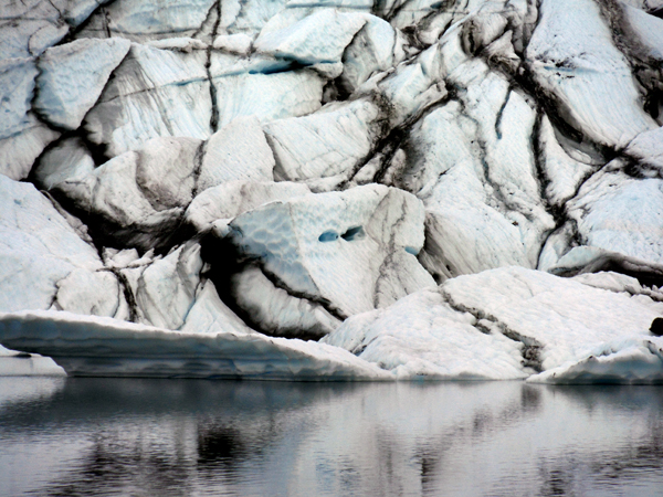 Matanuska Glacier and the lake's reflection