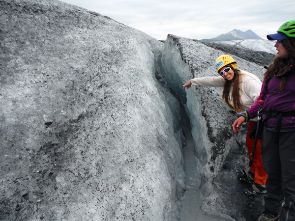 Karen Duquette on Matanuska Glacier