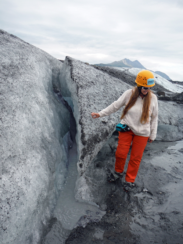 Karen Duquette on Matanuska Glacier