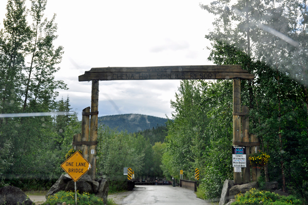 Entering Chena Hot Springs Resort