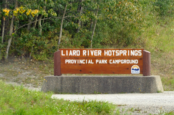 sign - Liard River Hot Springs