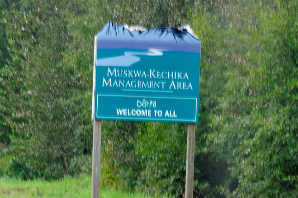 Muskiva-Kechika Management area sign