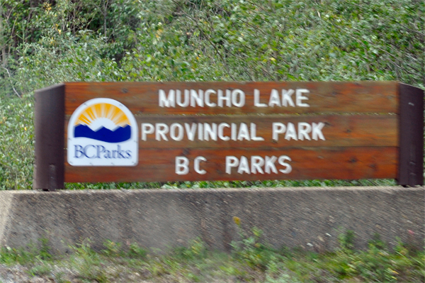 Muncho Lake Provincial Park sign