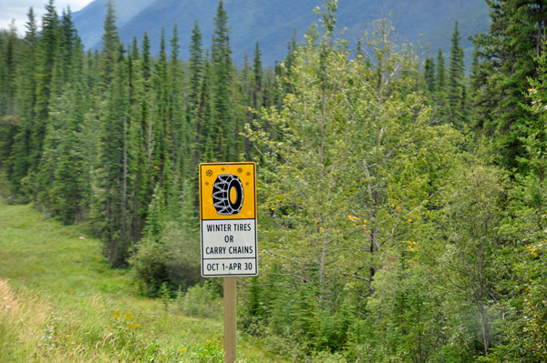 winter tires sign