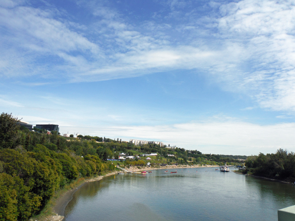 view from nearby bridge