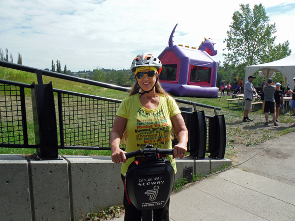 Karen Duquette in her Segway shirt