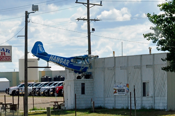 airplane hitting a bar