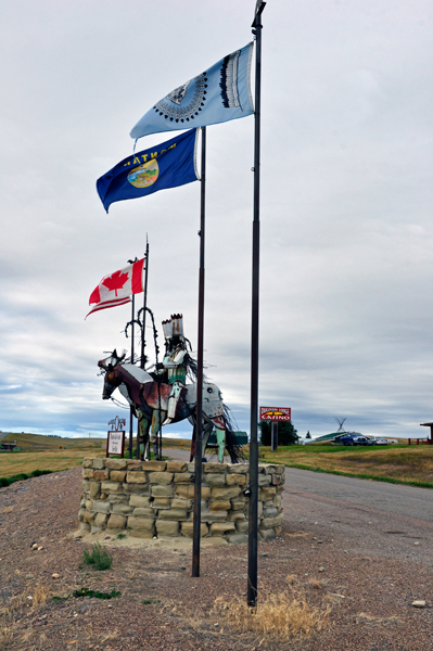 Blackfeet Nation monument in Seville